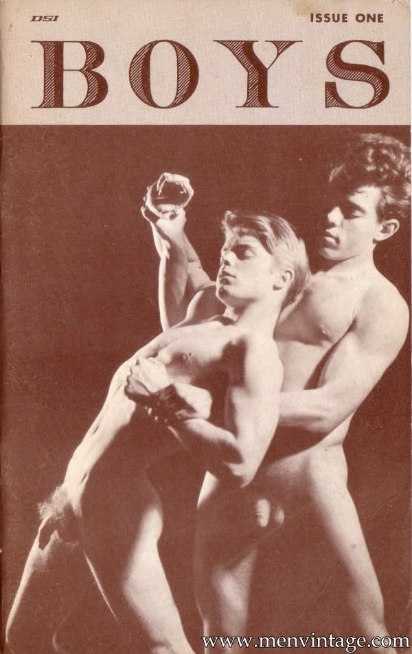young naked boys in vintage magazine