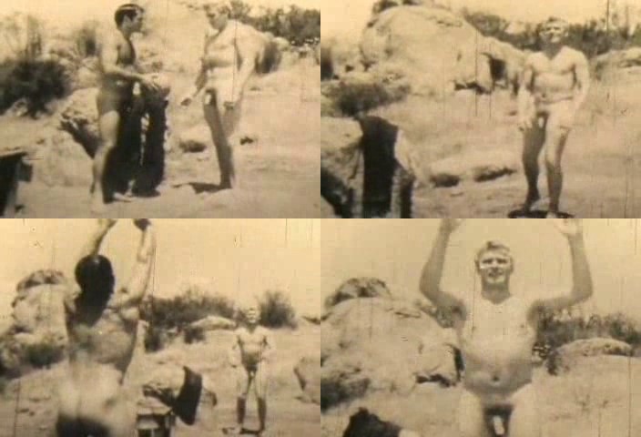 vintage male nudism muscle men video