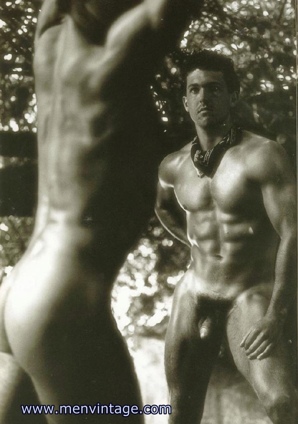 naked muscle hunks in male vintage erotica