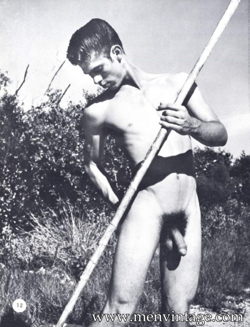 male athletes nude in male vintage erotica